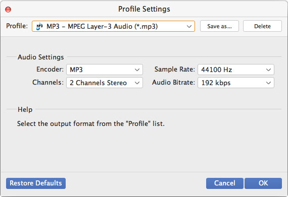 Profile Settings