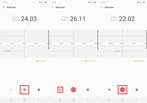 Pause Play And Continue Recording