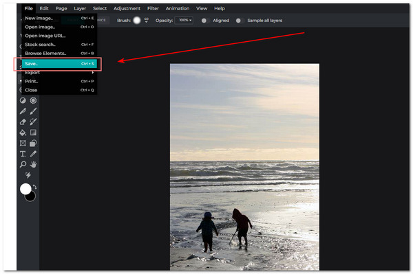 Pixlr Remove Shadows Select Save