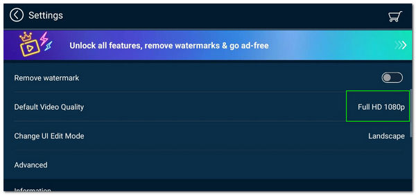 Power Director Default Video Quality
