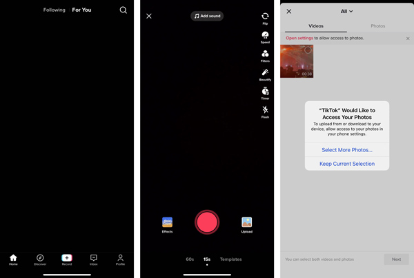 Record or Upload a Video on TikTok