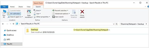 Recover WFP File in Notepad