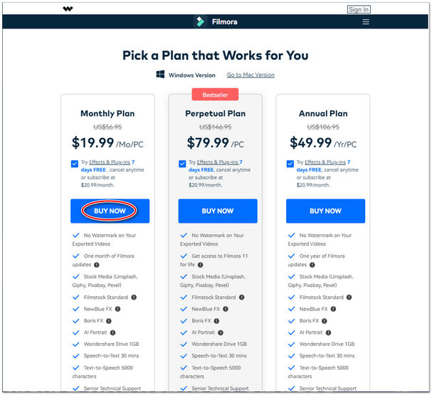 Remove Filmora Watermark Premium Version Plan