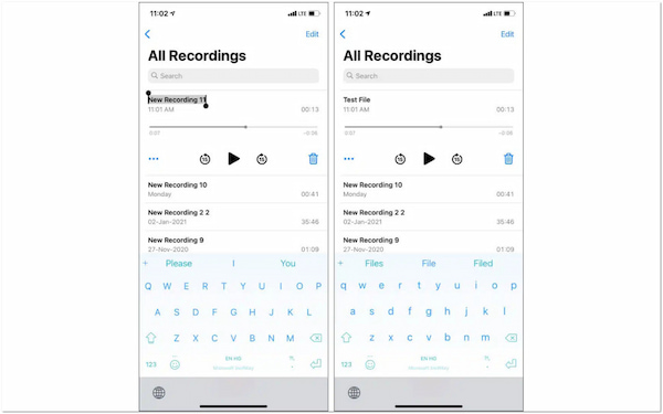 Rename Voice Memos