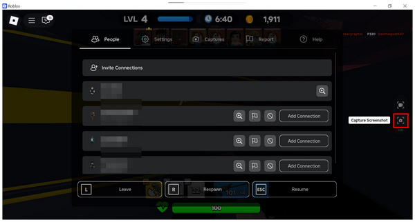 Roblox Capture Screenshot
