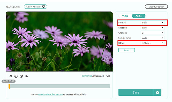 Select MP3 Output Online