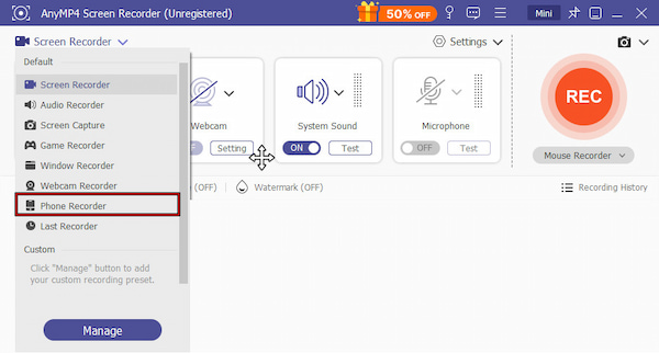 Select Phone Recorder
