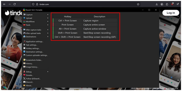 Sharex Screenshot Keys