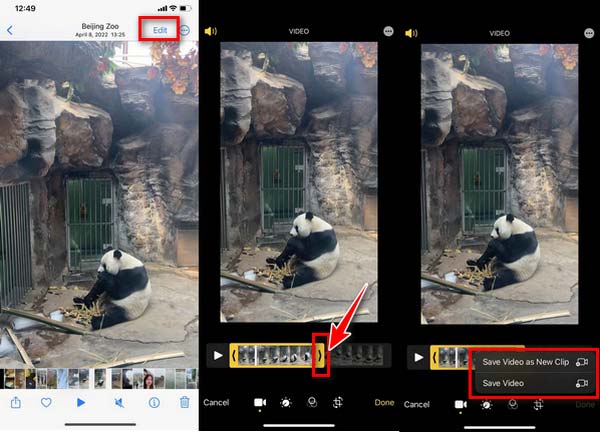 Shorten Video On iPhone