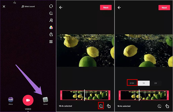 Slow Down Uploaded Videos On TikTok