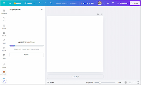 Start Image Upscaling