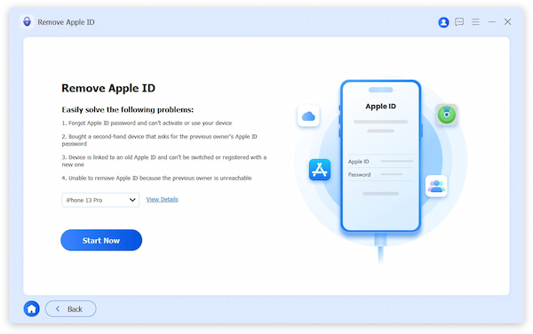 Start to Remove Apple id