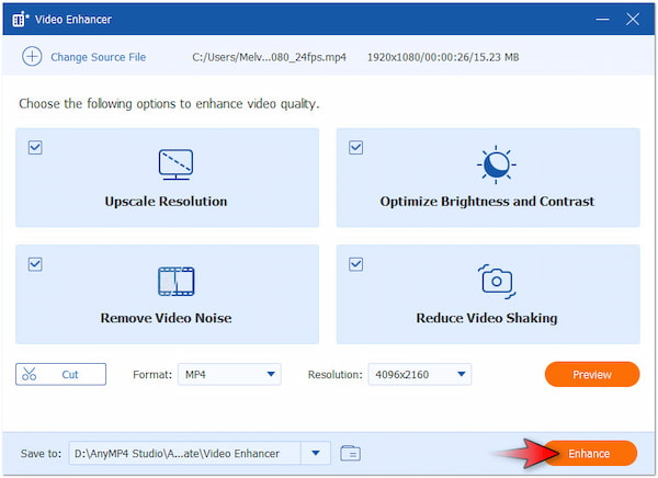Start Video Enhancement