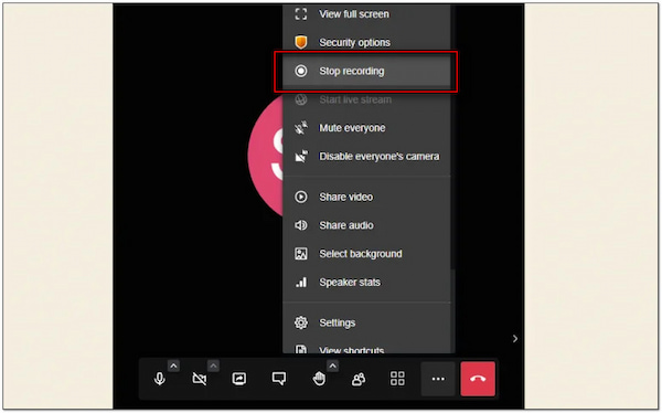 Stop Jitsi Recording