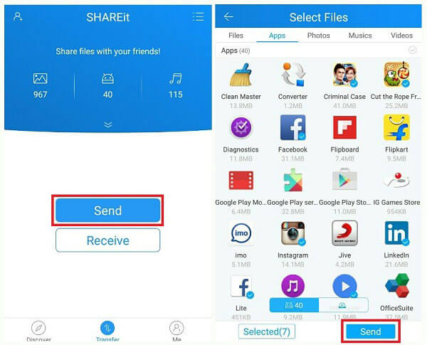 Transfer app shareit