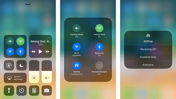 Turn Airdrop on iPhone iPad