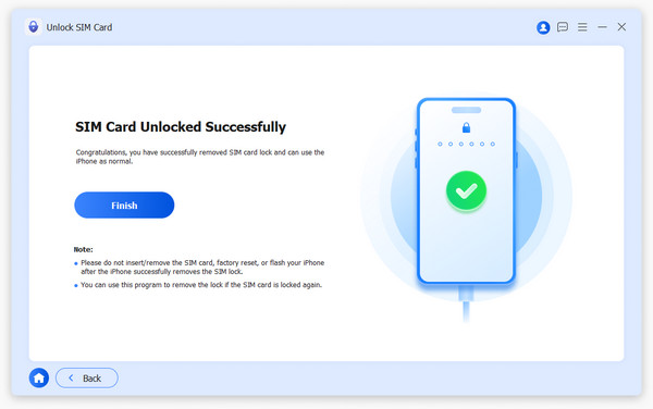 Unlock Sim Finish