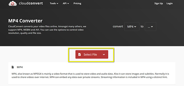 Upload Video to Cloudconvert