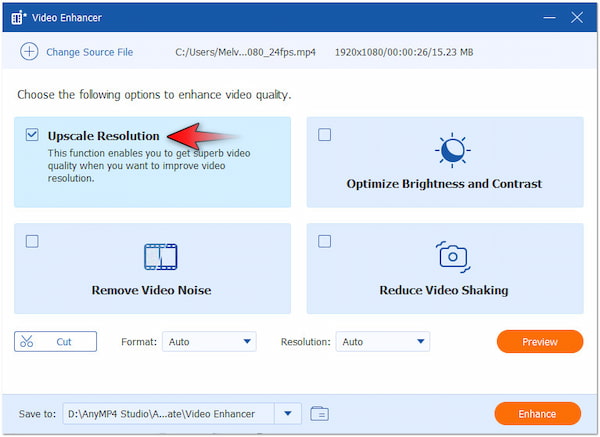 Upscale Video Resolution