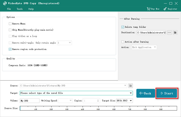 Videobyte Start Copy DVD