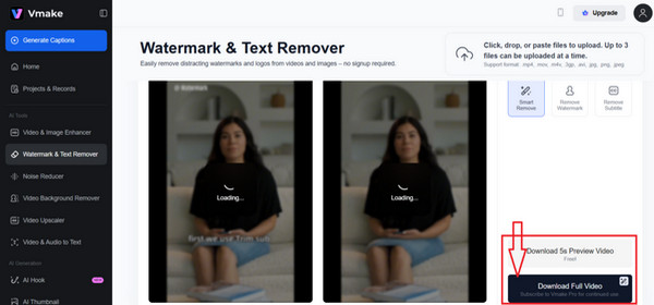 VMake Ai Preview Edit Download Video