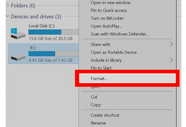 Windows Select Format
