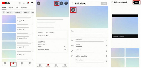 Youtube Studio App Edit Thumbnail