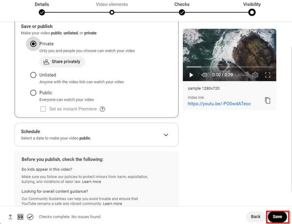 Youtube Studio Save Video
