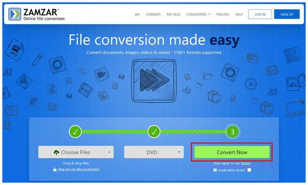 Zamzar Online Tool Convert