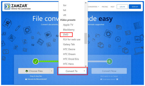 Zamzar Online Tool Dvd