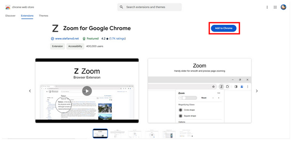 Zoom for Chrome Add to Chrome